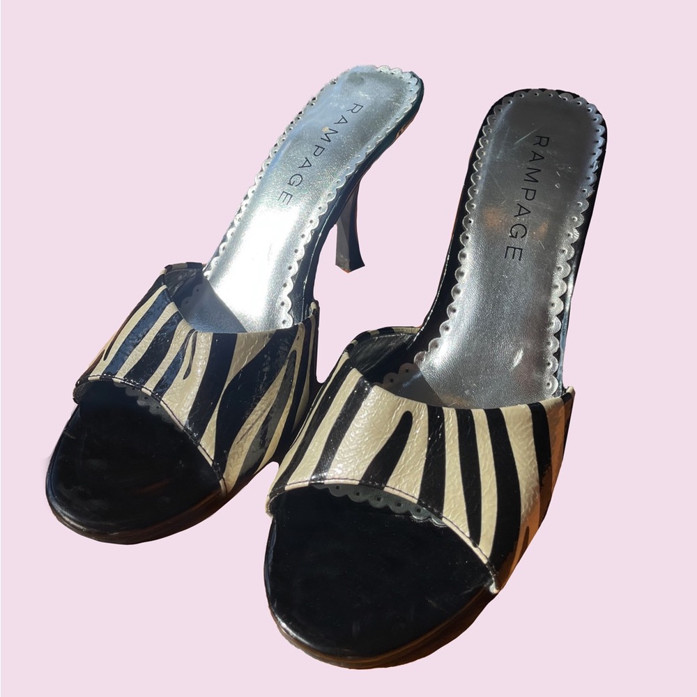 Zebra Print Kitten Heel